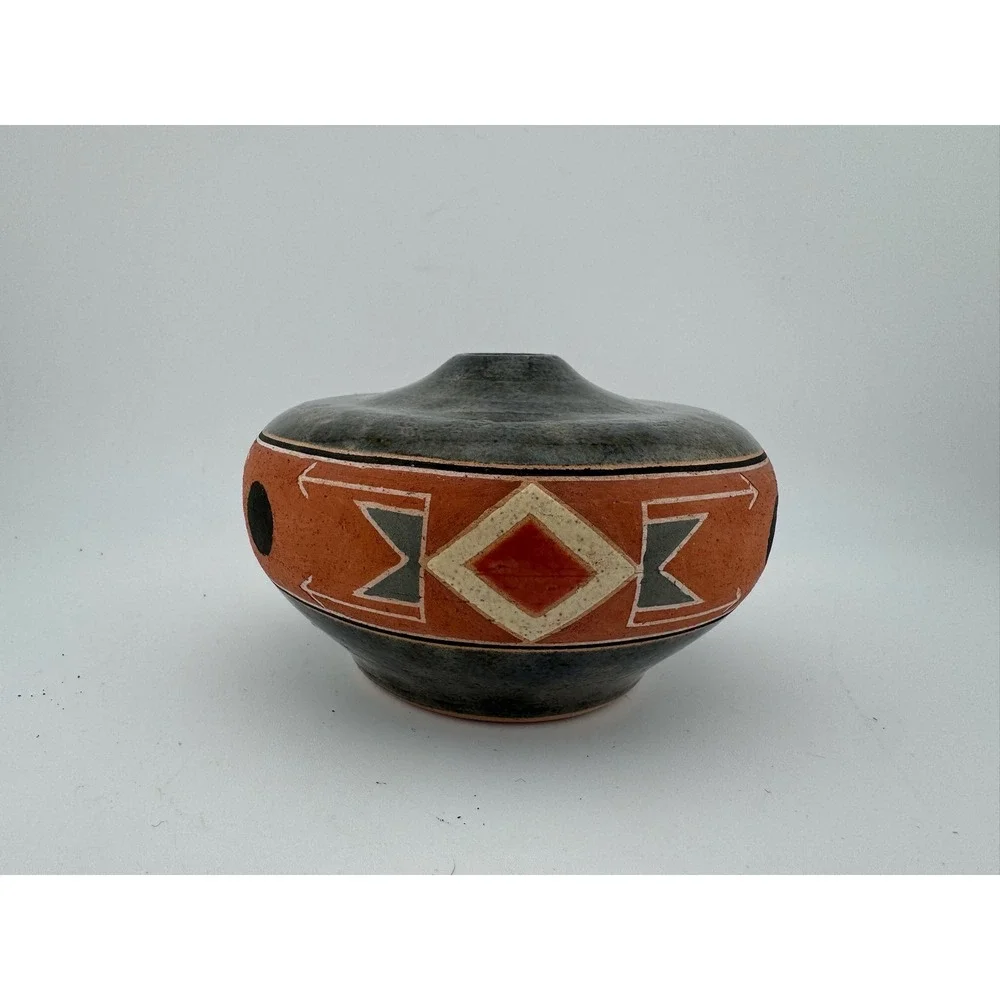 Luger 2001 Signed Southwest Style Pottery Vase Art‎ Decor Southwest Design